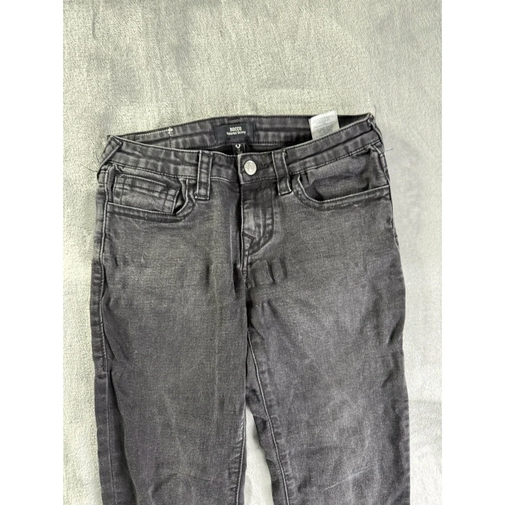 True Religion Rocco Relaxed Skinny Mens Jeans Size 26x26 Black Denim